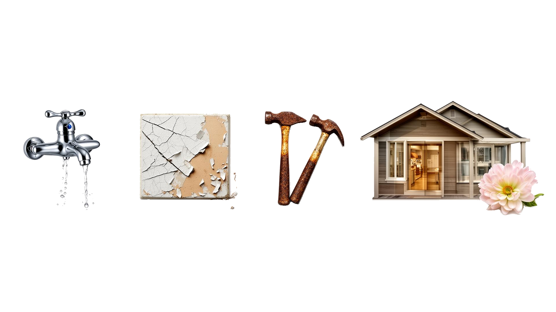 From dripping faucets, cracked tile, peeling paint, and rusty tools — to a beautifully finished home